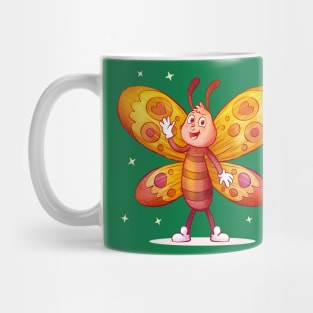 Hand Drawn Cartoon Butterfly Mug